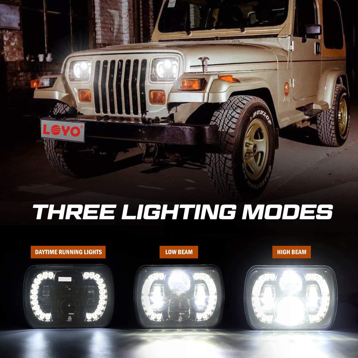 5x7 Led Headlights High/low Beam with Turn Signal | Pair freeshipping - loyolight