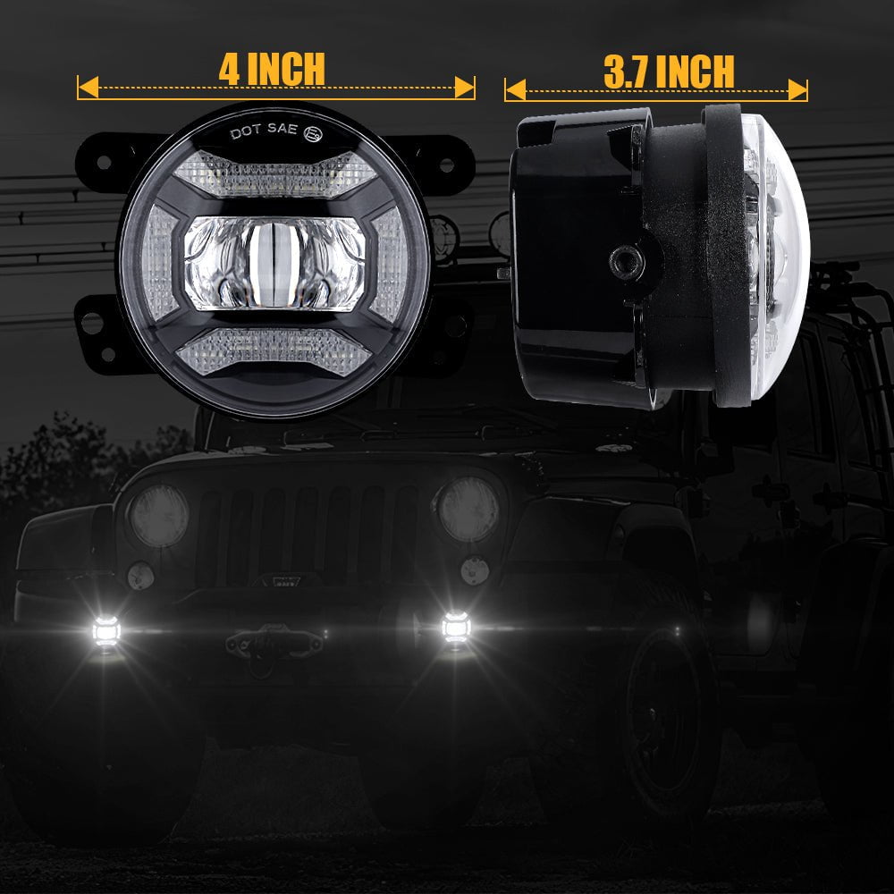 LOYO High Performance 30W LED Fog Lights for Jeep