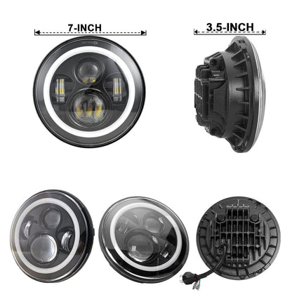 7 inch 45W Headlights with Angel Eye | Pair