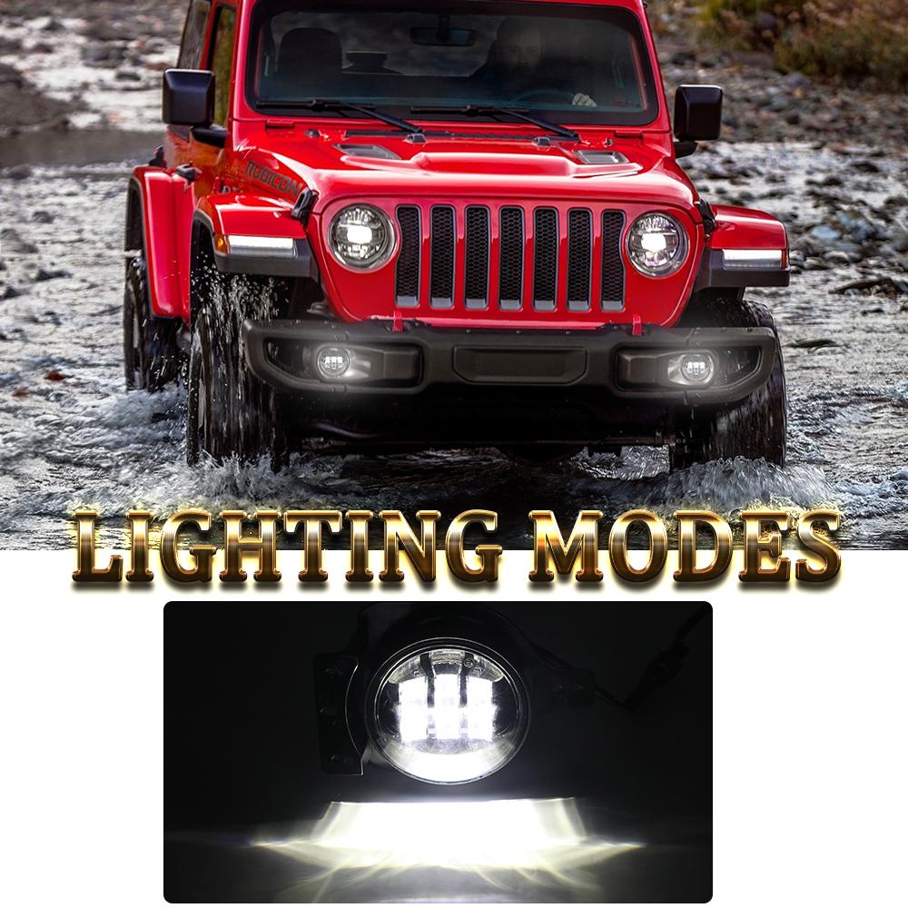 4 inch 30W Foglight for 2018+ Jeep Wrangle JL  JT | Pair freeshipping - loyolight