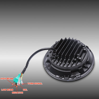 7 Inch DRL Angel Eye Jeep Headlight