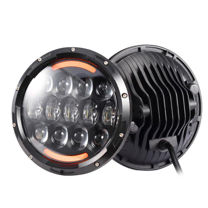 7'' High Low Beam Headlight for Wrangler with White Angel Eye | Pair - loyolight