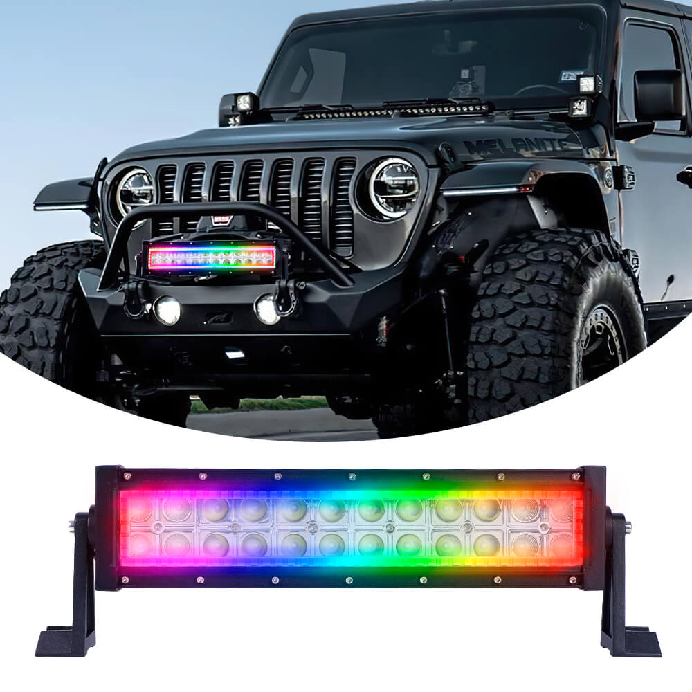 RGB halo ring chasing led light bar | LOYO Light | JEEP OFF ROAD Work Light 72W