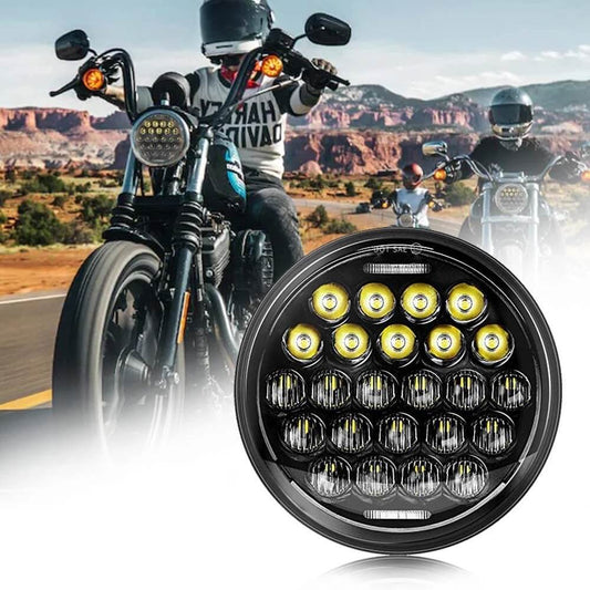 51 W 5.75 Inch LED Motorcycle Headlight Hi/Lo Beam for Harley FXST