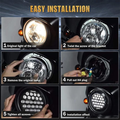 5.75 inch LED headlight with DRL for Harley Davidson Dyna