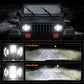75W 5X7 High Low Beam with DRL LED Square Headlight | Pair - loyolight