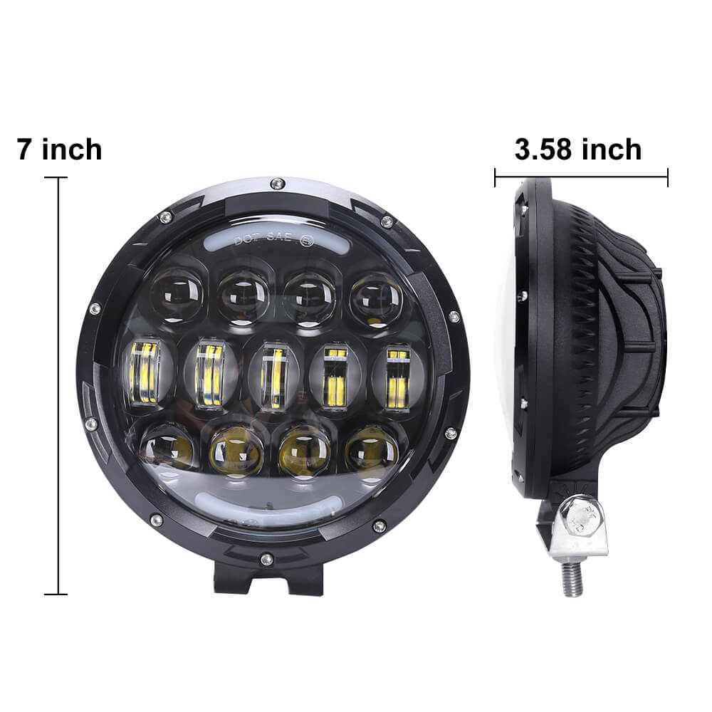 7” Round LED Pod Light Bar work light driving lights | LOYO Light