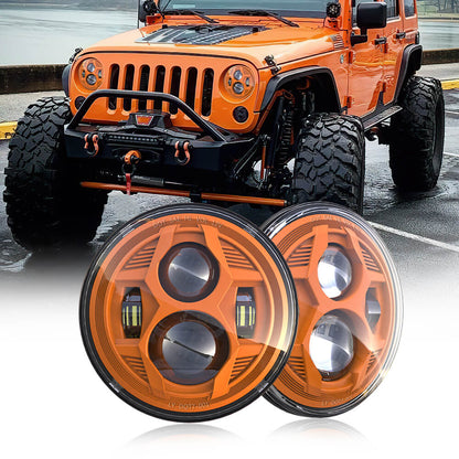 7 inch Spider Headlight for All Vehicles Universal Use 1Pair