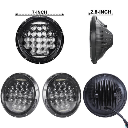 7 inch round headlights for Jeep wrangler 5D lens design | LOYO