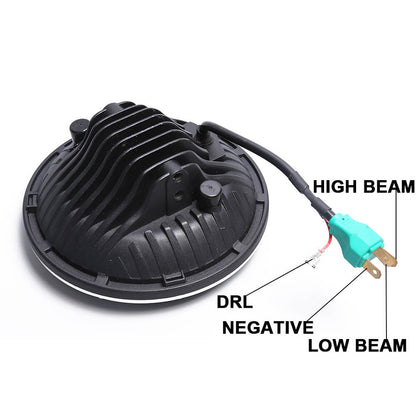 7 inch round headlights for Jeep wrangler 5D lens design | LOYO