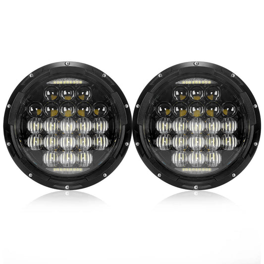 7 inch round headlights for Jeep wrangler 5D lens design | LOYO