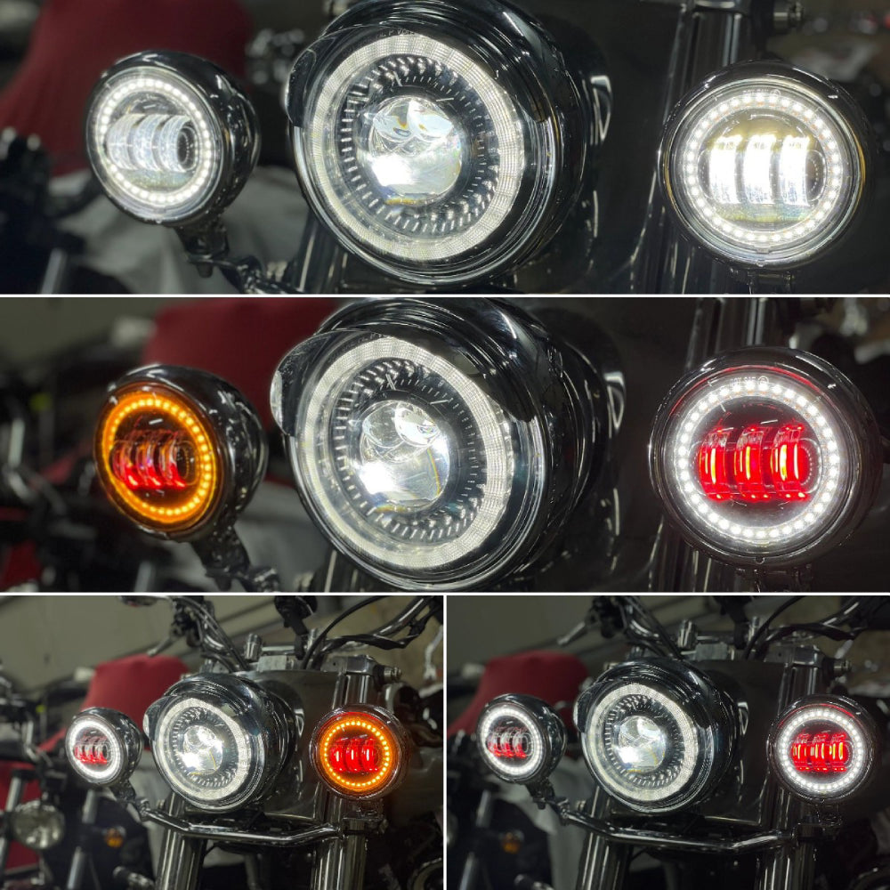 Harley Davidson LED Headlight and Passing Lamp Kit