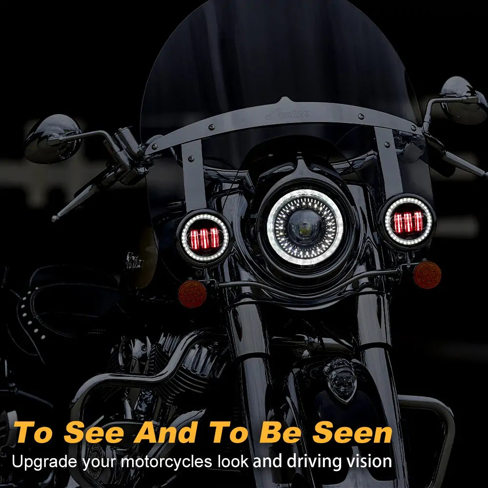 Harley Motorcycle Headlight and passing lights combo kit