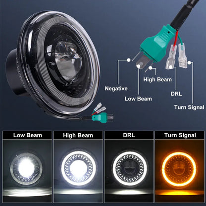 LOYO Dragon eye headlights for jeep  harley dodge hummer chevy