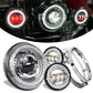7"Dragon Eye Headlight and 4.5 inch Fog Passing Lights for Harley Davidson