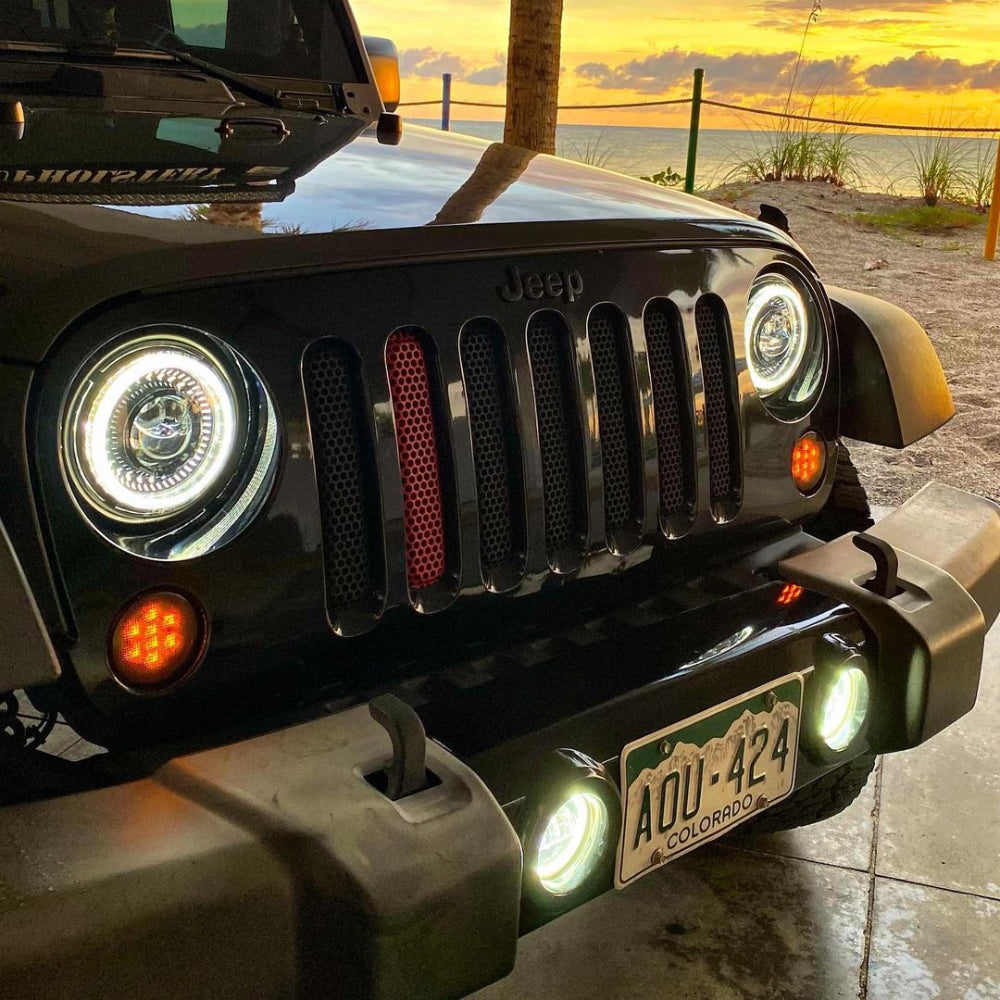 7 inch Jeep Wrangler JK Headlights- LOYO Dragon Eye headlight