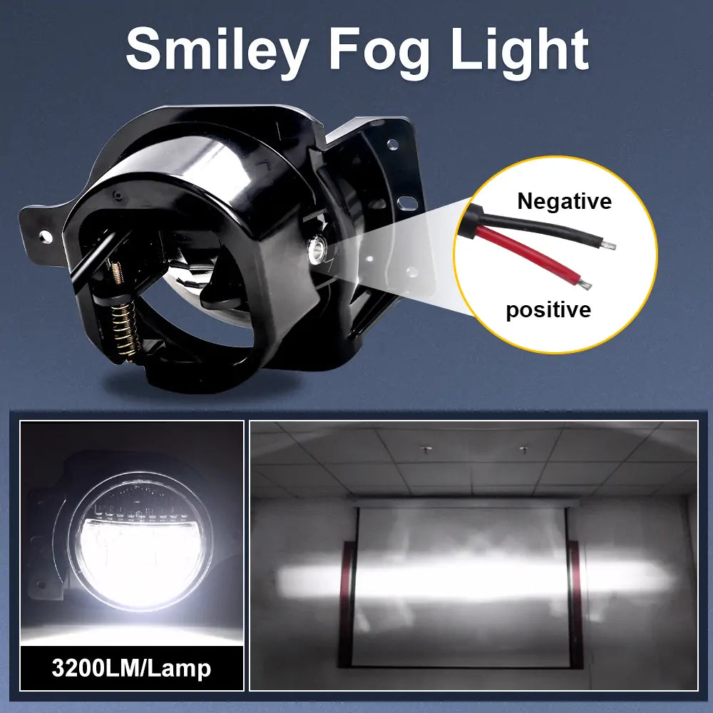 LOYO 4 inch smiley fog lights for jeep jl jt
