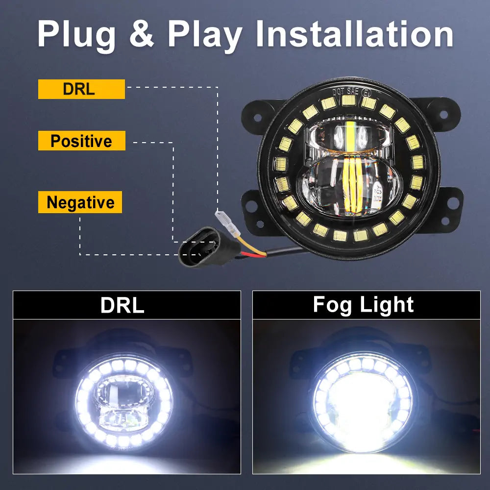 LED Fog Lights for Jeep Wrangler JK