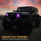 7 Inch RGB Round LED Headlight 105W with DRL and Turn Signal | Pair