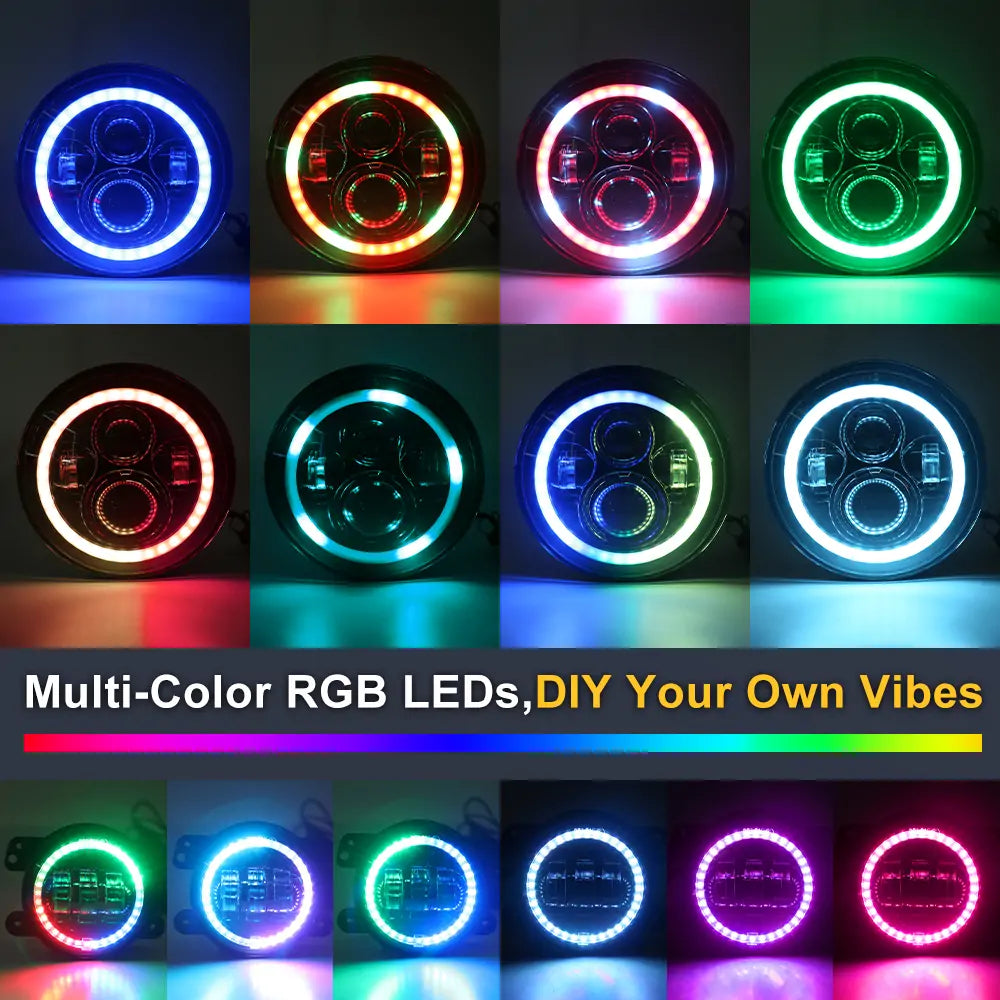 RGB Halo headlights and fog lights