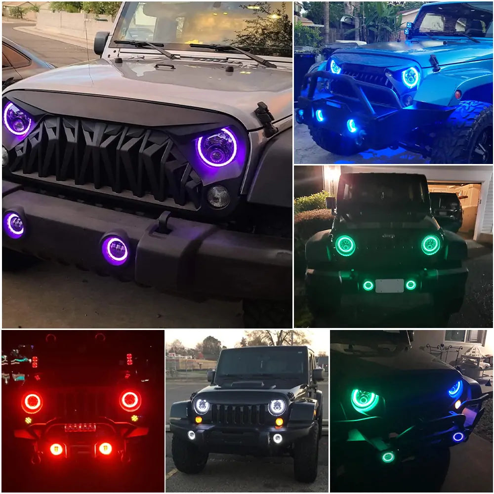 RGB headlights and fog lights combo