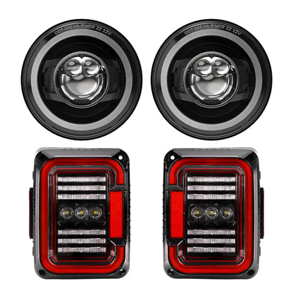 Jeep JK headlights and tail lamp kit