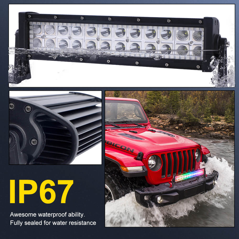 RGB halo ring chasing led light bar | LOYO Light | JEEP OFF ROAD Work Light-6