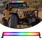 Chasing RGB Halo LED Light Bar, with Chasing Flashing Modes, Spot Flood Combo Beam on Truck ATV UTV Jeep Off-Roading