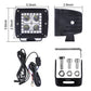 Flood Spot Combo Led Light Bar and 2PCs LED Square Cube Pods Work Lights Kit with Chasing RGB Halo Ring DRL(7)