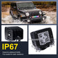 Flood Spot Combo Led Light Bar and 2PCs LED Square Cube Pods Work Lights Kit with Chasing RGB Halo Ring DRL(9)