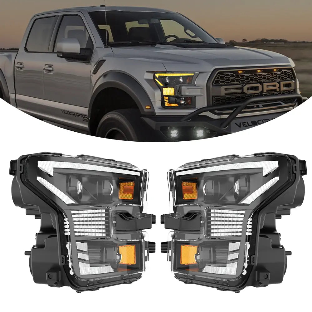 Faros Led Headlights Assembly for Ford Pickup F150 2016-2021 _1