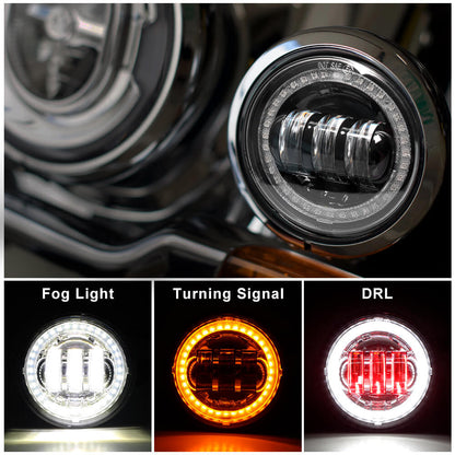 harley led headlights and fog lights combo(3)