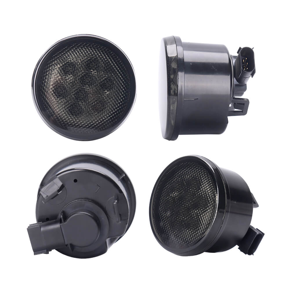 LED Turn Signal Lights for Jeep Wrangler JK, Smoked Lens(6)