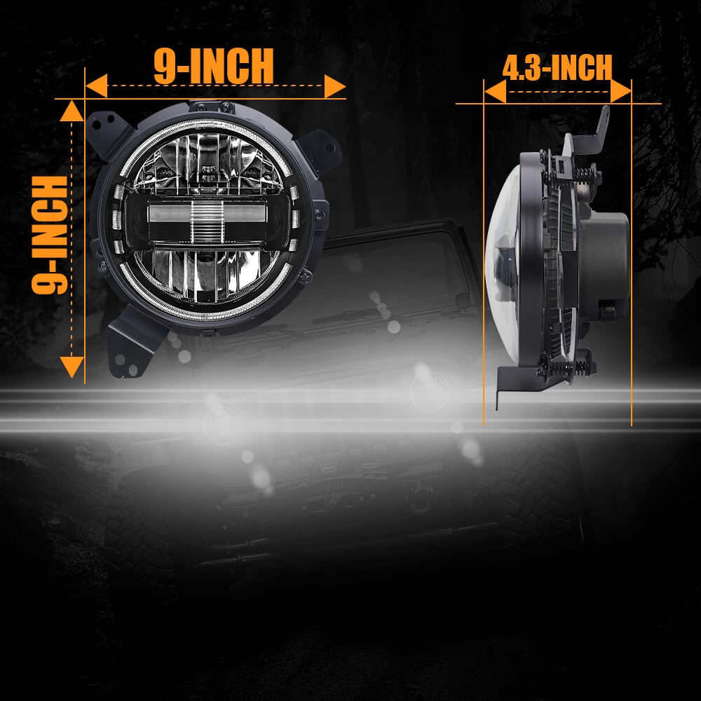 7 / 9 Inch King Kong Headlight For Jeep JK & JL JT | Pair freeshipping - loyolight