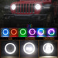 Unique RGB 9 inch Diamond  Headlight for Jeep JL JT  | Pair freeshipping - loyolight