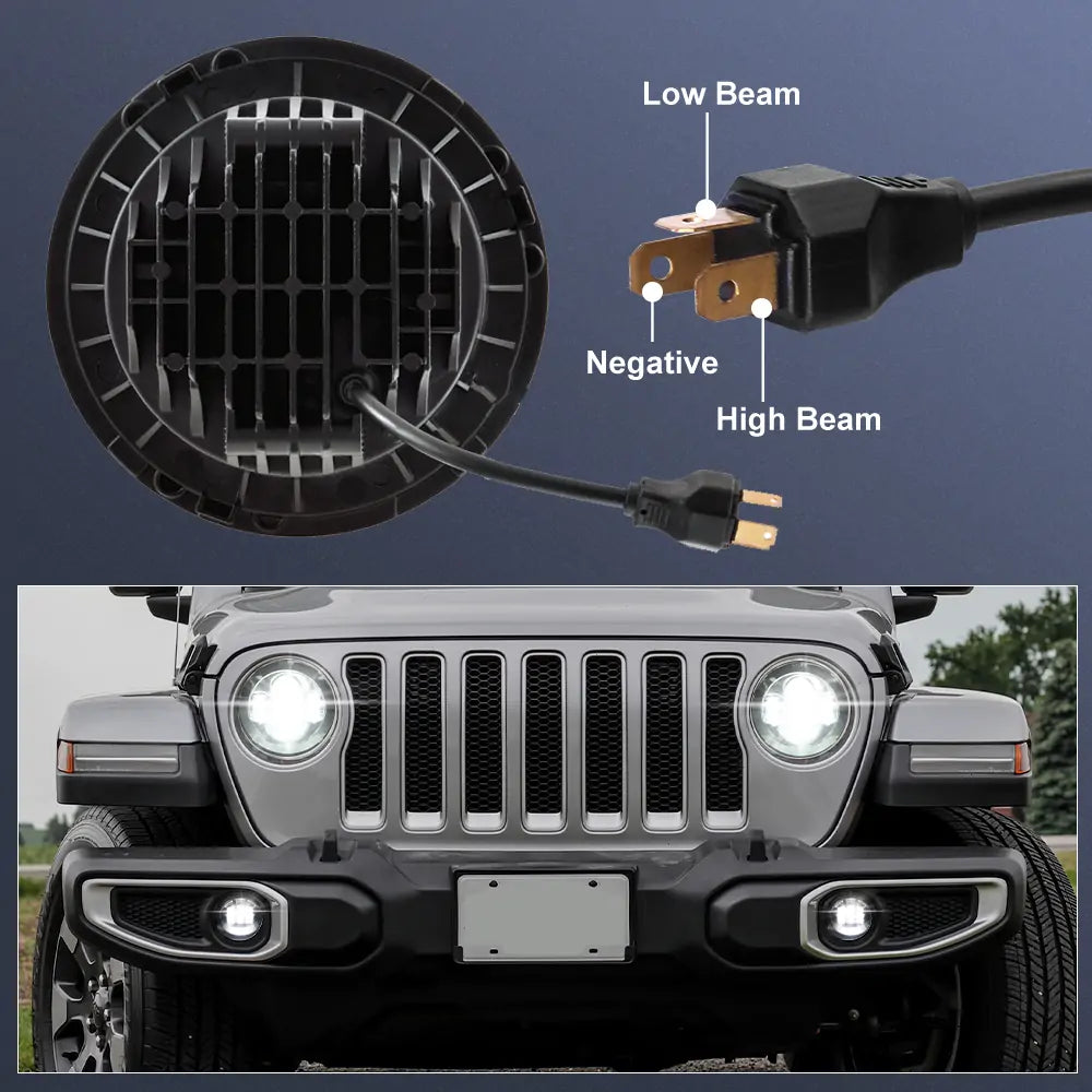 LED Headlights and Fog Lights for Jeep JL and JT(5)