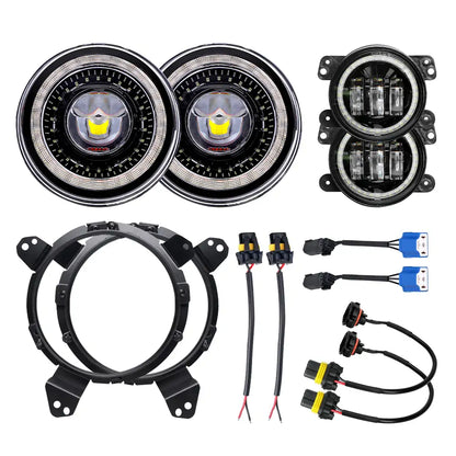 Jeep Wrangler JL and Gladiator JT LED Headlights and Fog Lights combo