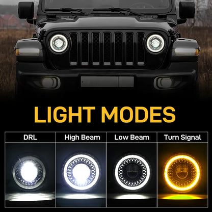 Jeep LED Headlights for Wrangler jk jl and Glaidator JT