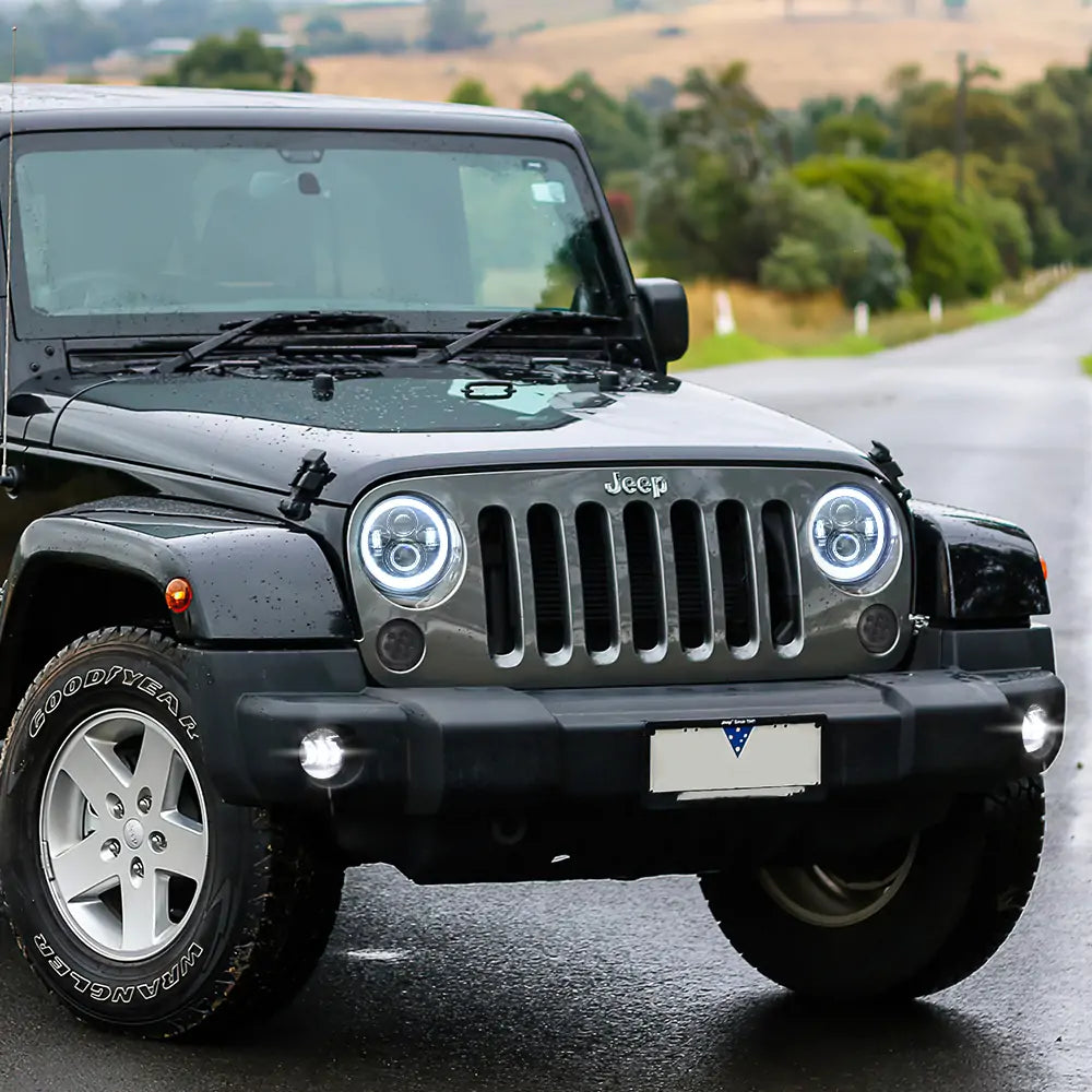 Jeep Wrangler LED Headlights and fog lights kit