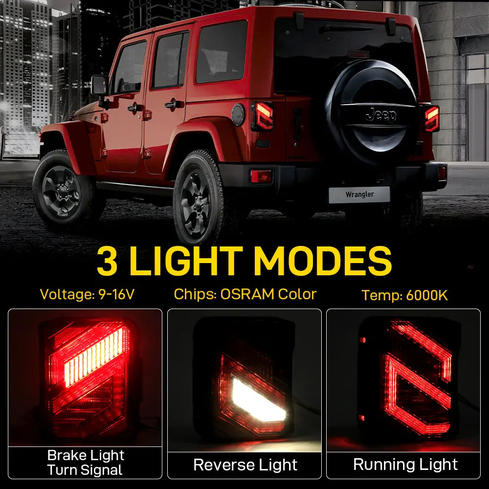 LED Tail Lights for Jeep Wrangler JK - LOYO Lights
