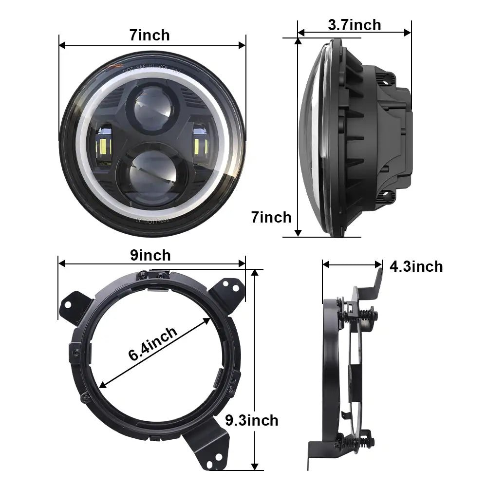 Jeep Wrangler LED Headlights