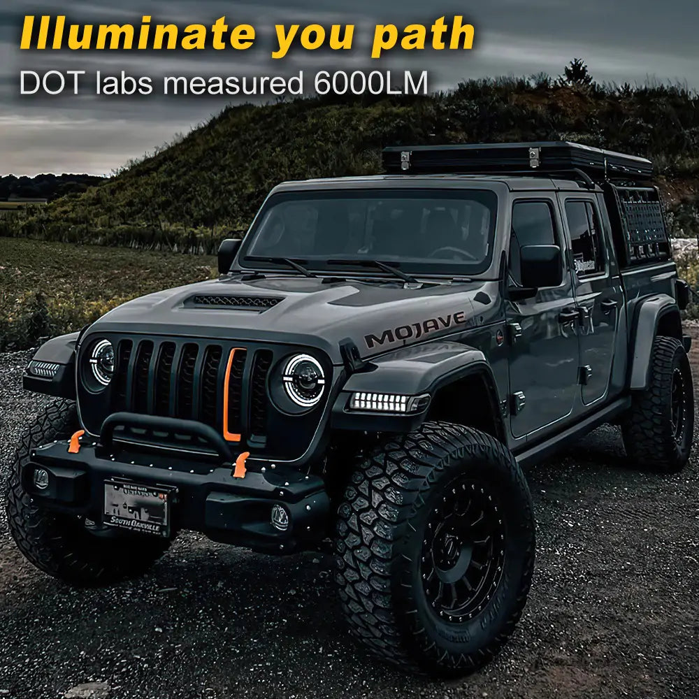 9 inch Round LED Headlights for Jeep Wrangler JL Gladiator JT