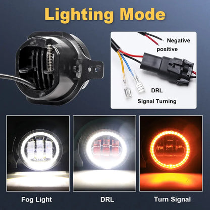 Jeep Wrangler JL Fog Lights with turn signal, DRL