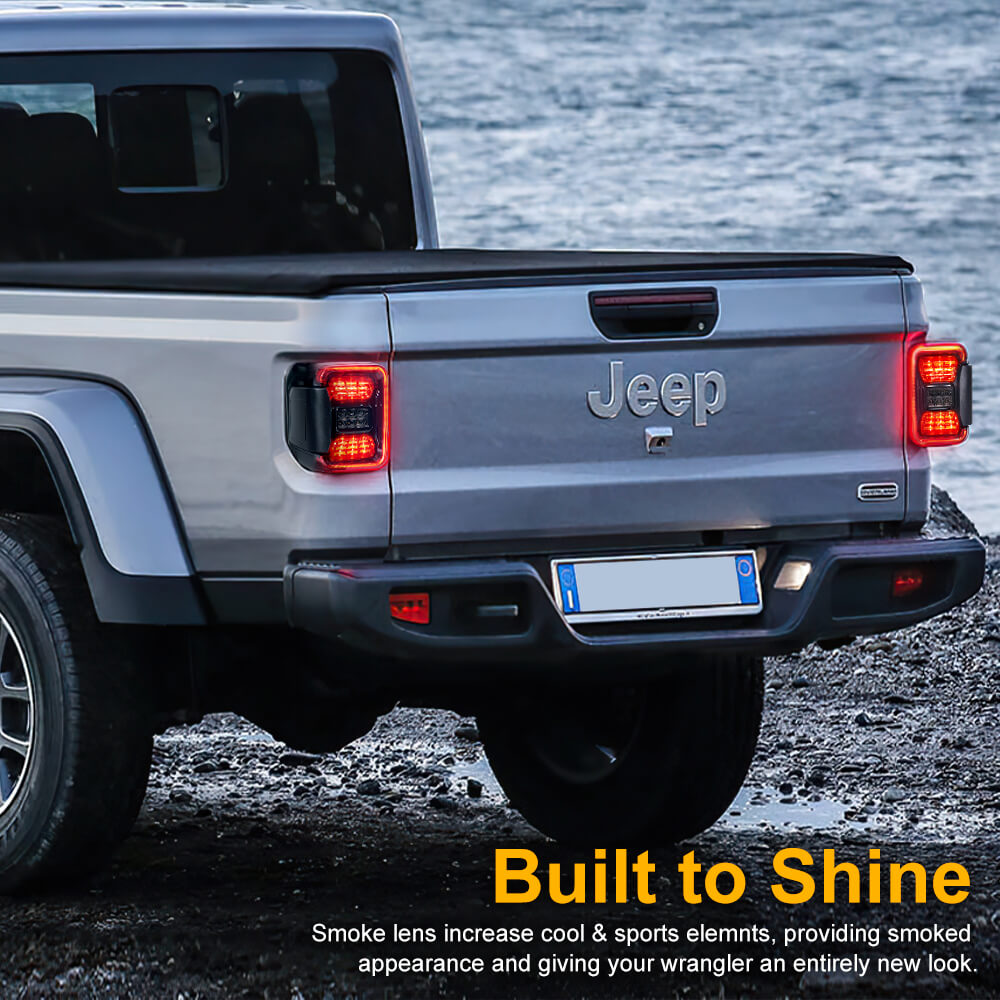 New Upgraded Multi-function LED Tail Lights Compatible with Jeep