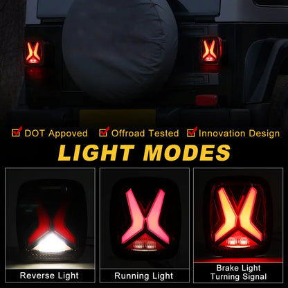LED Tail Lights assmebly for Jeep wrangler TJ CJ YJ