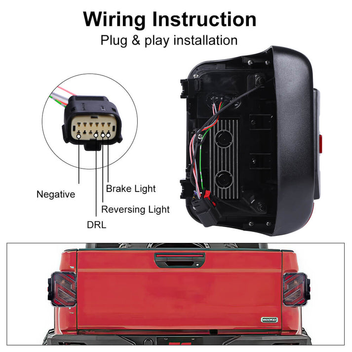 LED Fender Lights and Tail Lights Combo Kit for Jeep Gladiator JT