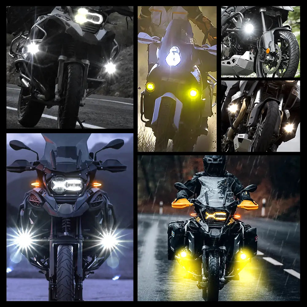 Motorcycle auxiliary lights with 60W power and 6000lm brightnesS