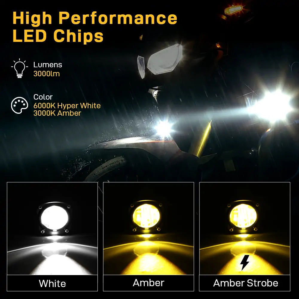 High Performance LED Driving Lights for Motorcycle