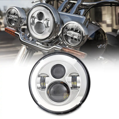Harley Motorcycle LED Headlights 7 inch