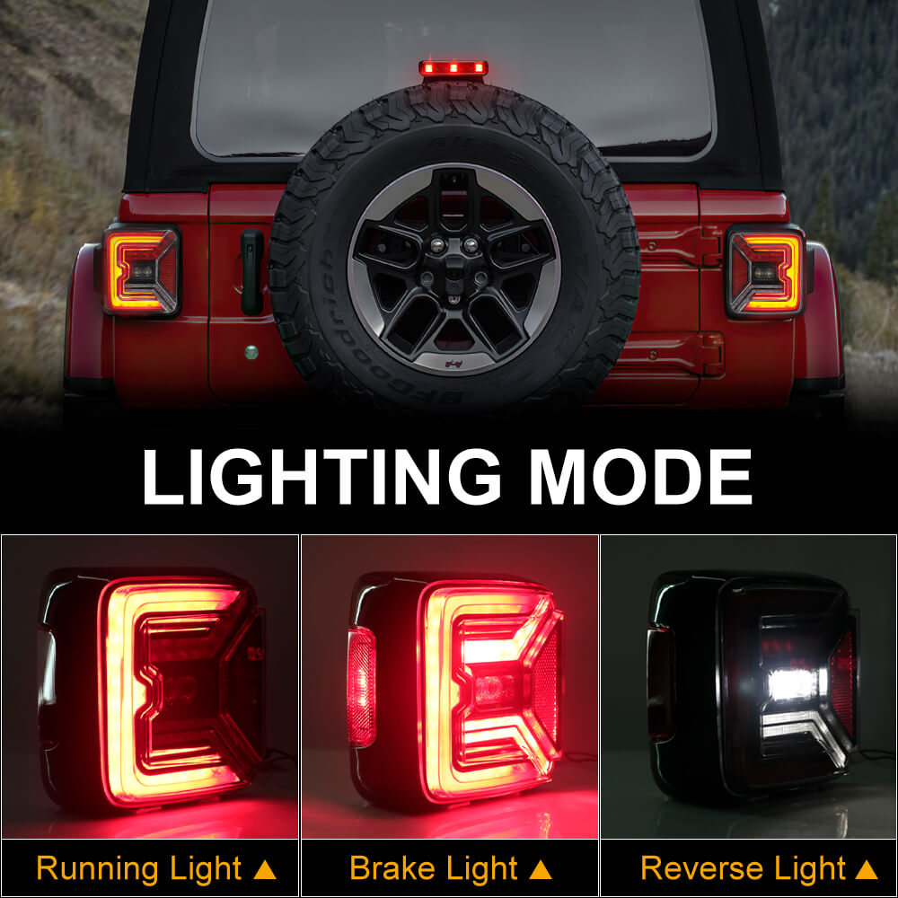 Jeep JL Tail Lights and 3rd brake lights combo-2